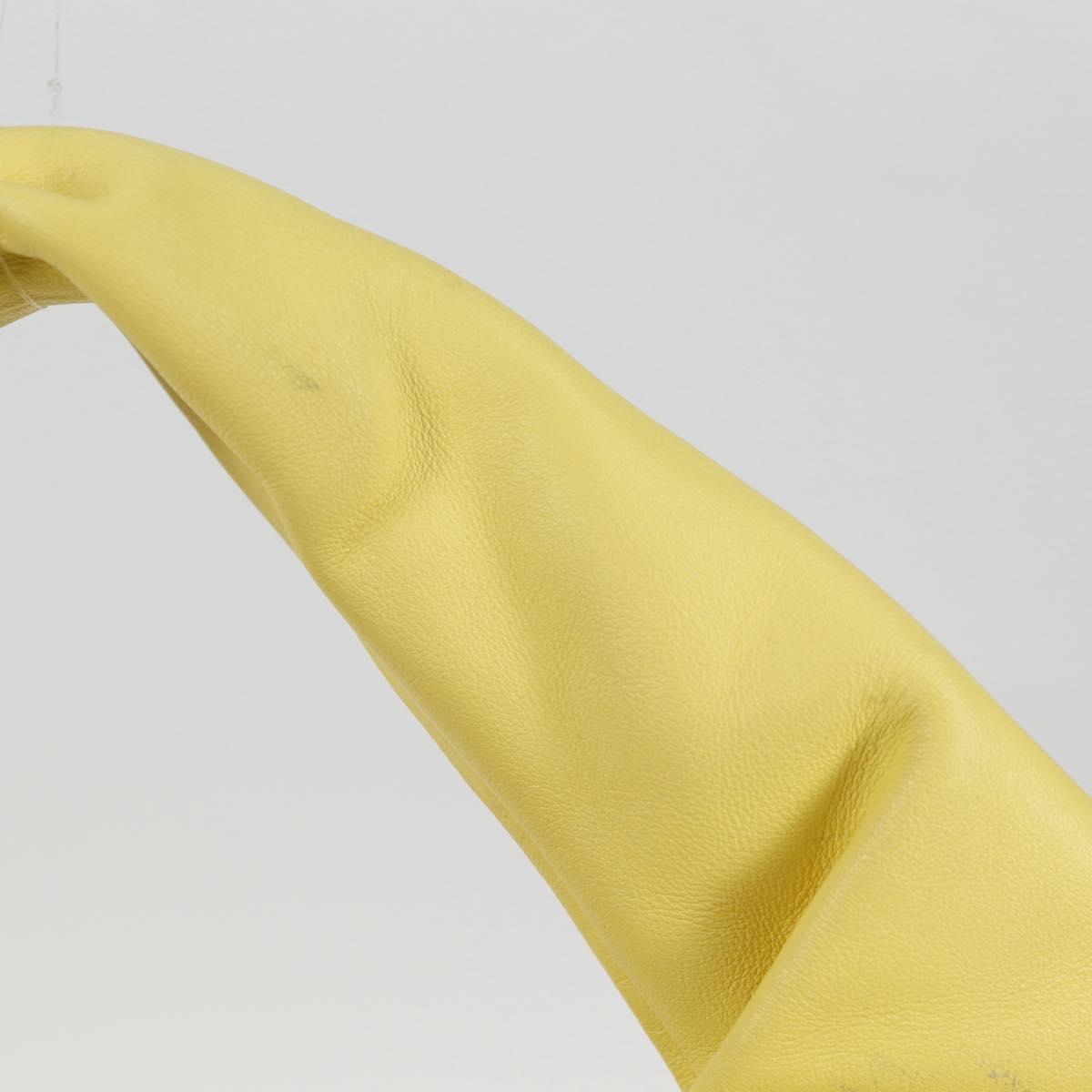 BOTTEGAVENETA The Shoulder Pouch Shoulder Bag Leather Yellow 610524 Auth BA2351M