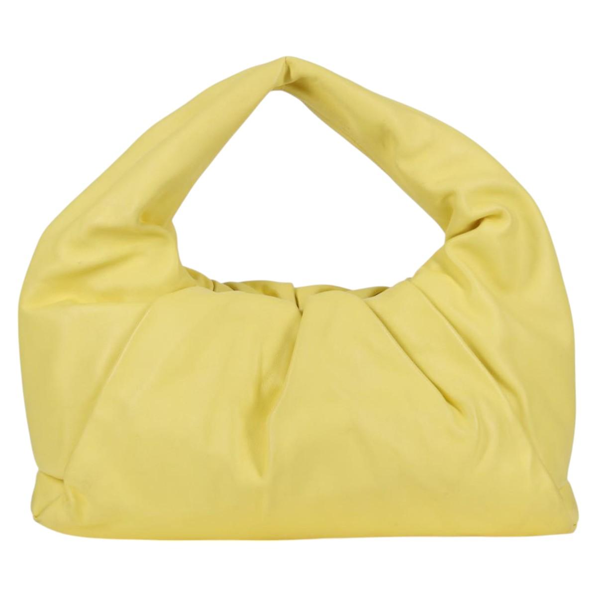 BOTTEGAVENETA The Shoulder Pouch Shoulder Bag Leather Yellow 610524 Auth BA2351M