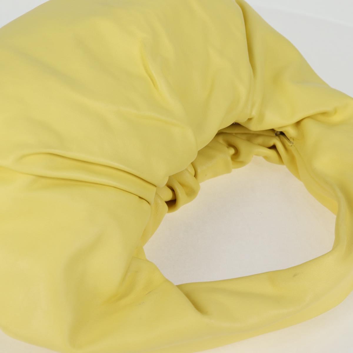 BOTTEGAVENETA The Shoulder Pouch Shoulder Bag Leather Yellow 610524 Auth BA2351M