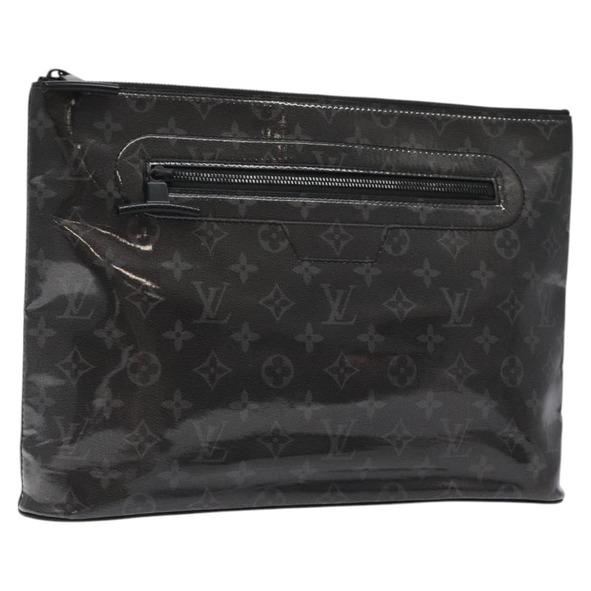 LOUIS VUITTON Eclipse Glaze Pochette Cosmos Clutch Bag M63373 LV Auth BA2380