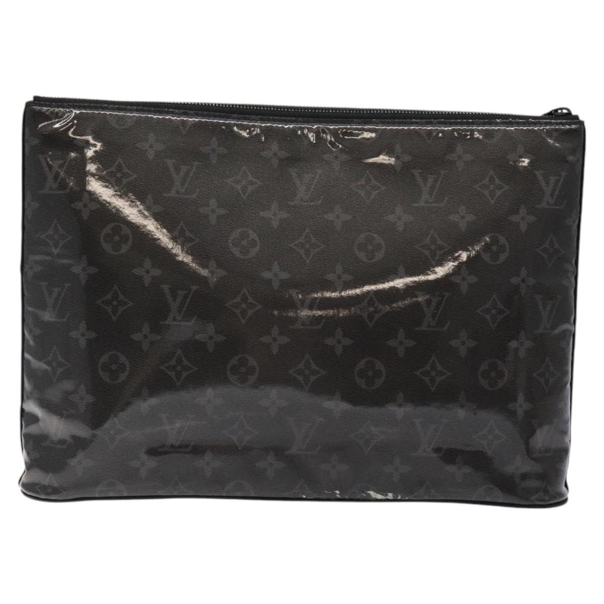 LOUIS VUITTON Eclipse Glaze Pochette Cosmos Clutch Bag M63373 LV Auth BA2380