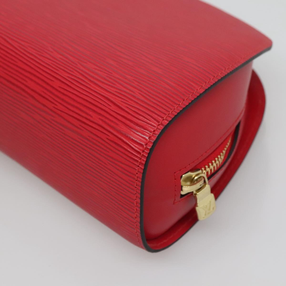 LOUIS VUITTON Epi Dauphine MM Pouch Red M48457 LV Auth BA2387