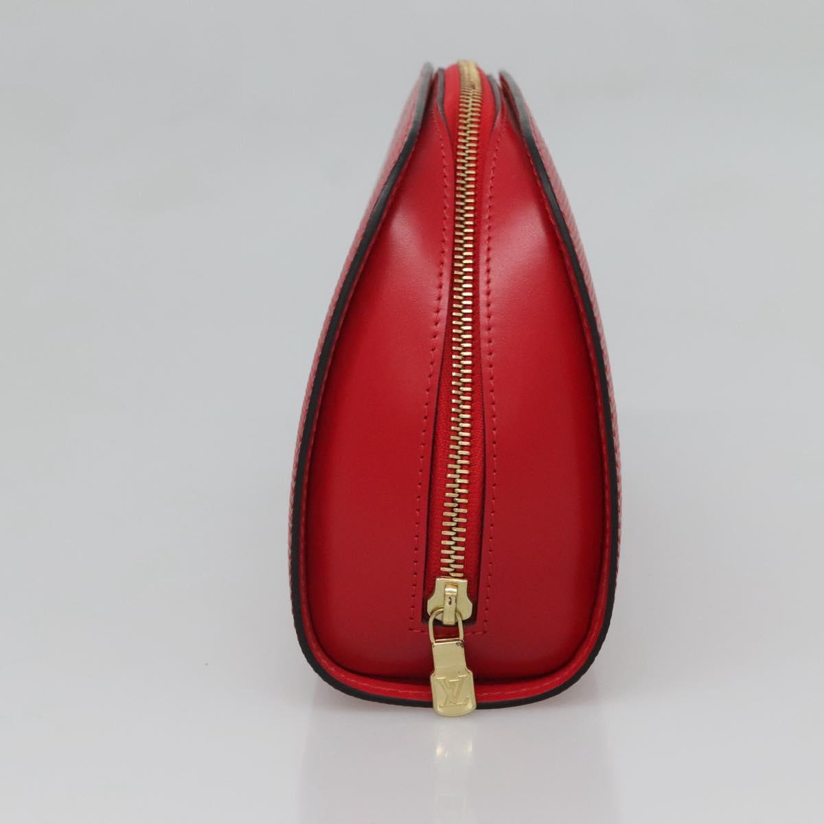 LOUIS VUITTON Epi Dauphine MM Pouch Red M48457 LV Auth BA2387