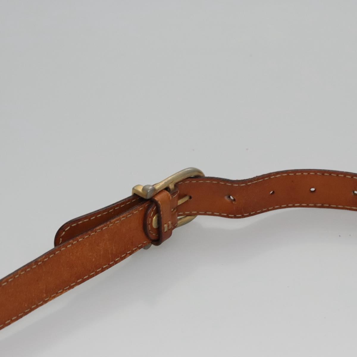 CELINE Macadam Canvas Shoulder Bag PVC Leather Brown Auth BA242