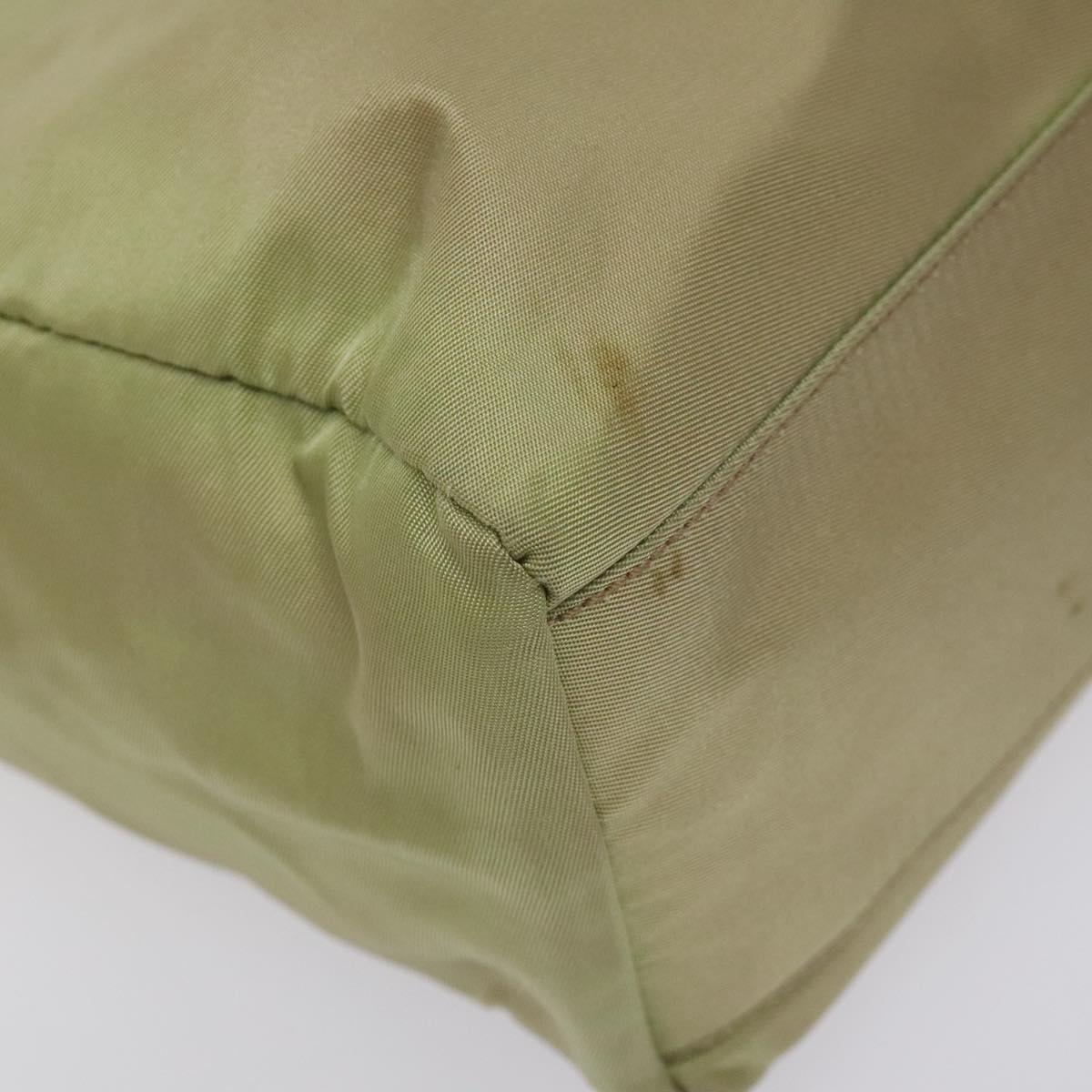 PRADA Hand Bag Nylon Beige Auth BA2425