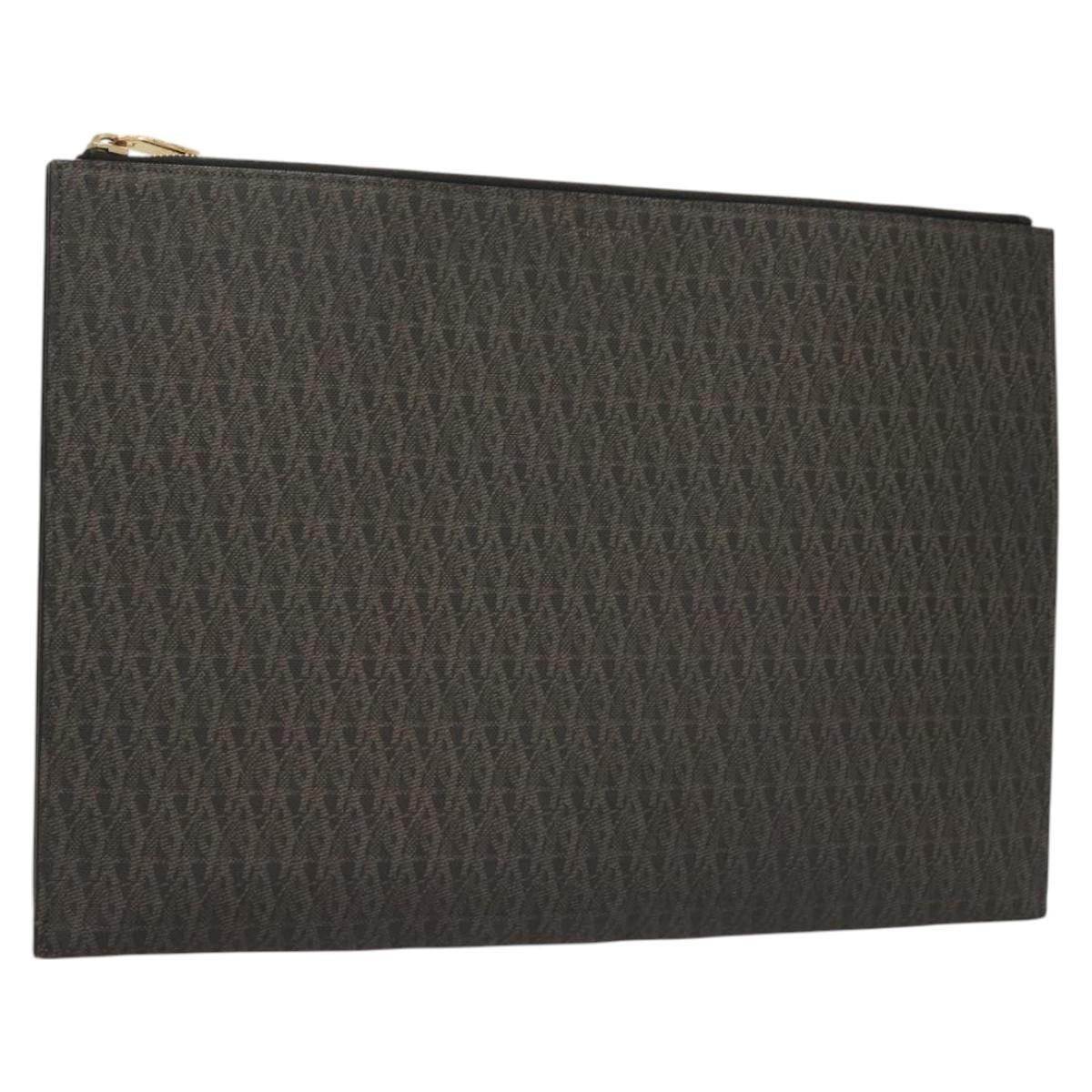 SAINT LAURENT Document case PVC Brown Auth BA2460