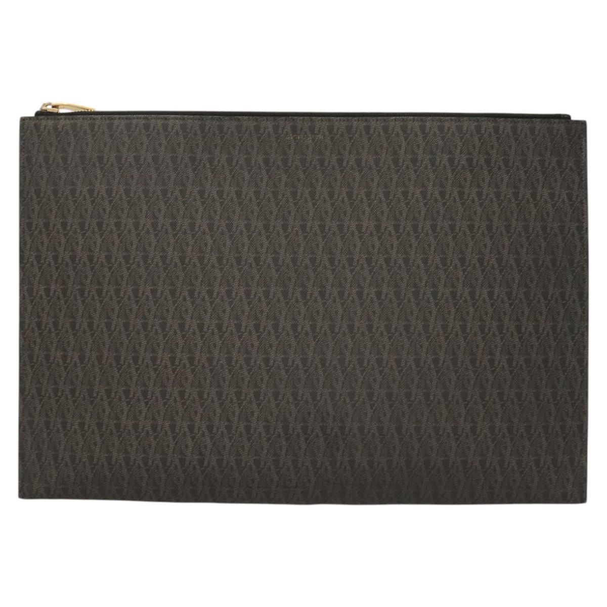 SAINT LAURENT Document case PVC Brown Auth BA2460