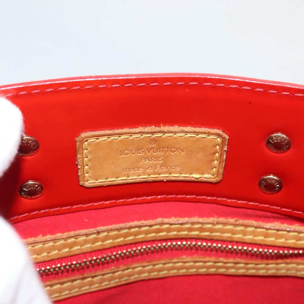LOUIS VUITTON Monogram Vernis Reade PM Hand Bag Red Rouge M91088 LV Auth BA2461