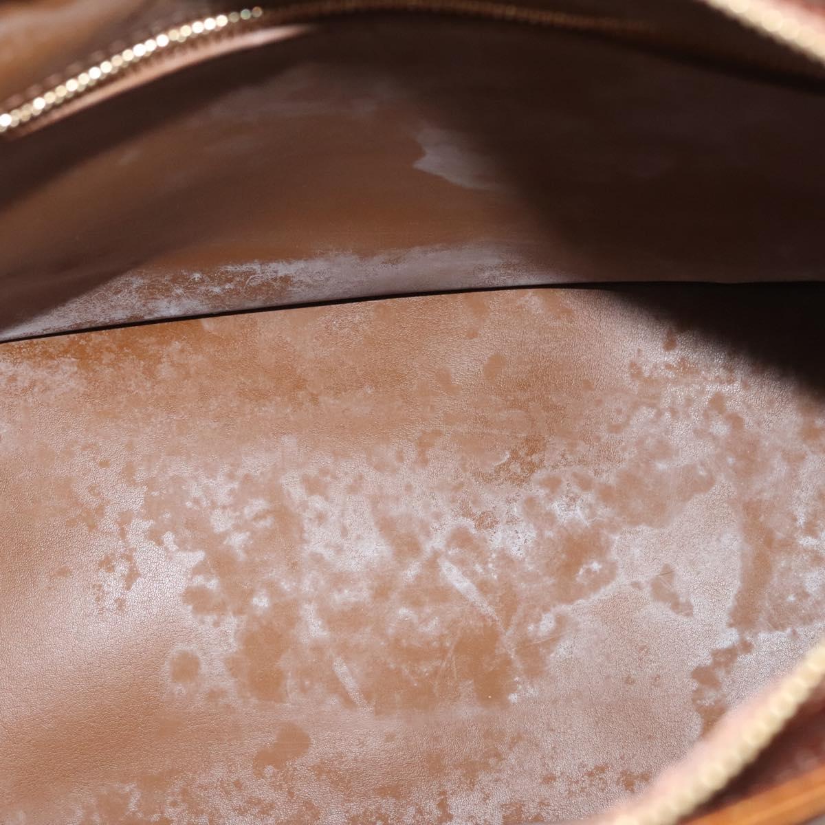 LOUIS VUITTON Monogram Vernis Houston Hand Bag Bronze M91122 LV Auth BA2464