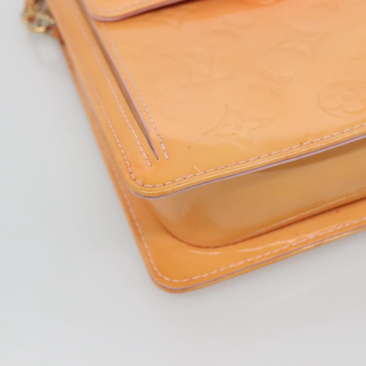 LOUIS VUITTON Monogram Vernis Motto Pouch Marshmallow Pink M91312 Auth BA2486