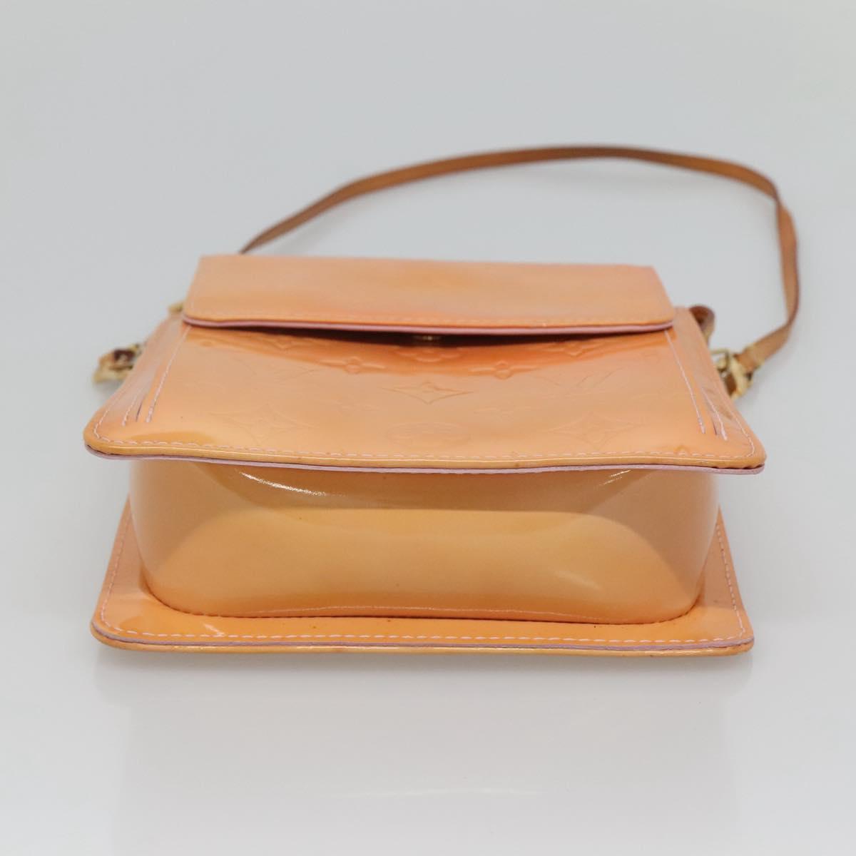 LOUIS VUITTON Monogram Vernis Motto Pouch Marshmallow Pink M91312 Auth BA2486