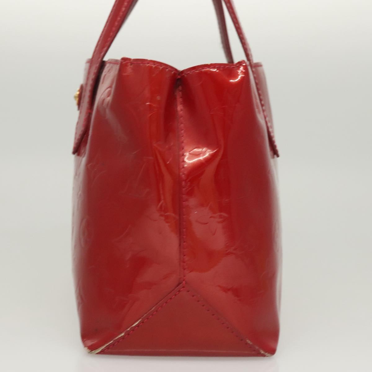 LOUIS VUITTON Monogram Vernis Wilshire PM Bag Pomme D'amour M93642 Auth BA2487