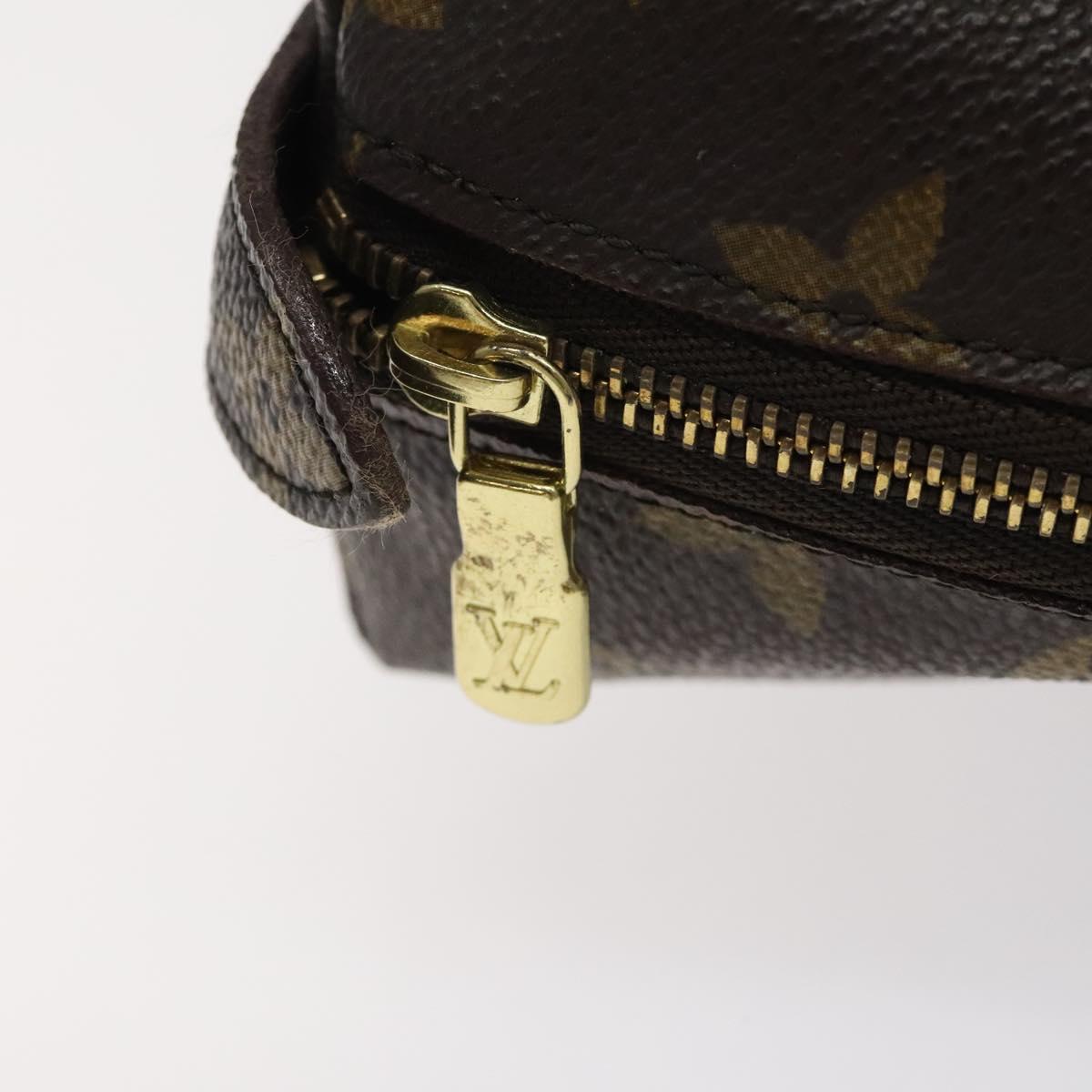 LOUIS VUITTON Monogram Trousse Demi Ronde Cosmetic Pouch M47520 LV Auth BA2491