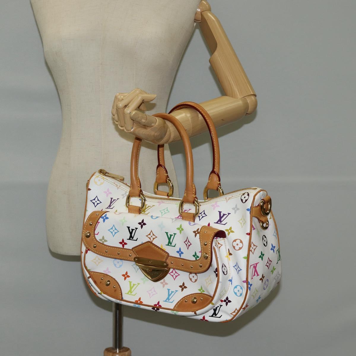 LOUIS VUITTON Monogram Multicolor Rita Bag 2way White M40125 LV Auth BA2497V