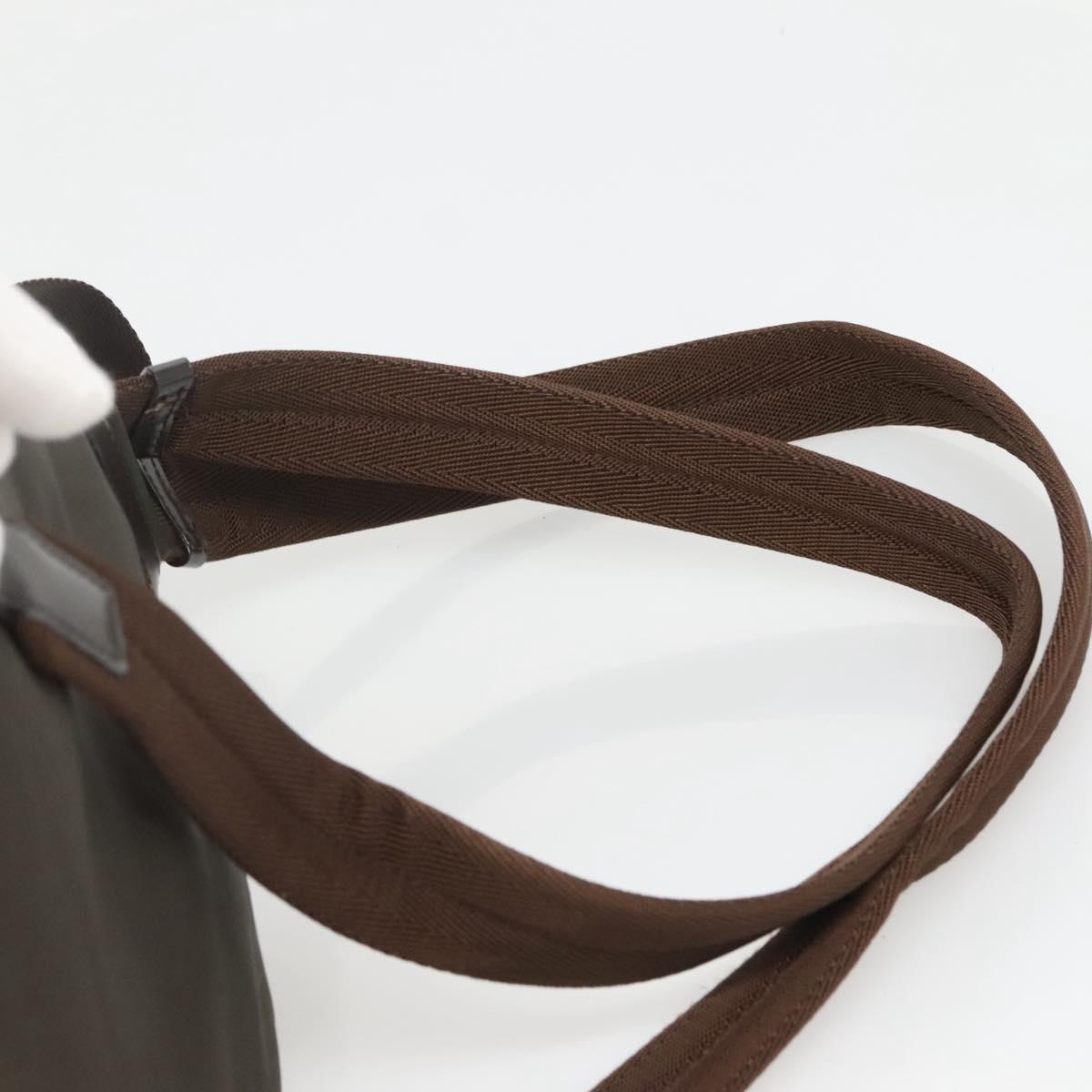 PRADA Backpack Nylon Khaki Silver Auth BA2515