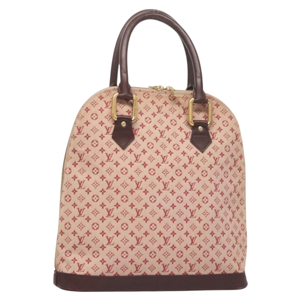 LOUIS VUITTON Monogram Mini Alma Haut Hand Bag Red M92204 LV Auth BA2564