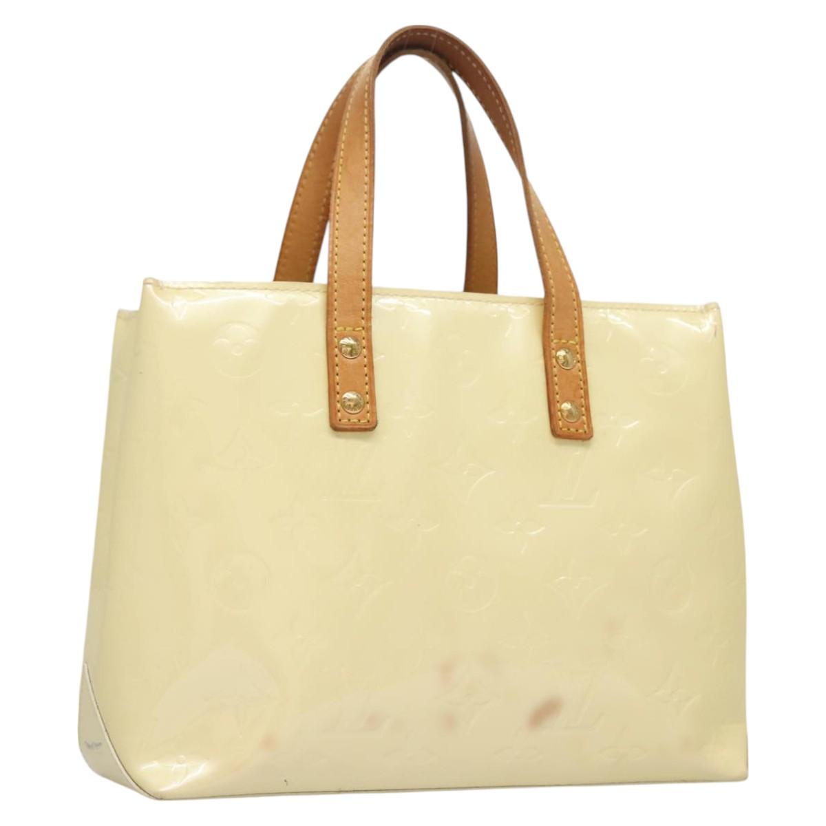 LOUIS VUITTON Monogram Vernis Reade PM Hand Bag Perle M91336 LV Auth BA2583