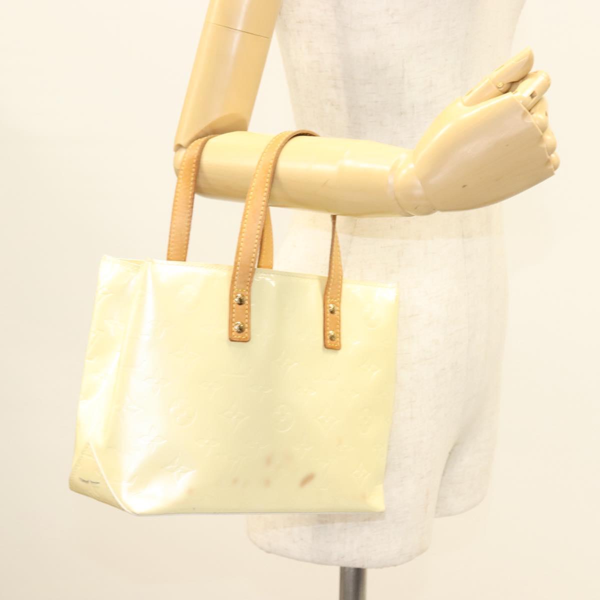 LOUIS VUITTON Monogram Vernis Reade PM Hand Bag Perle M91336 LV Auth BA2583