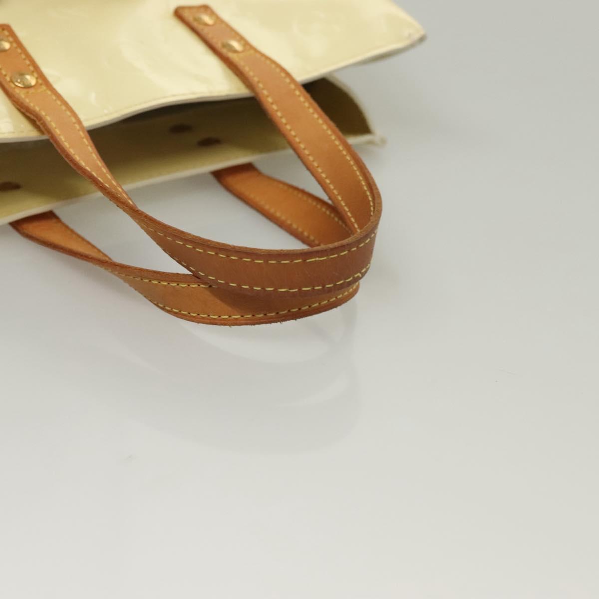 LOUIS VUITTON Monogram Vernis Reade PM Hand Bag Perle M91336 LV Auth BA2583