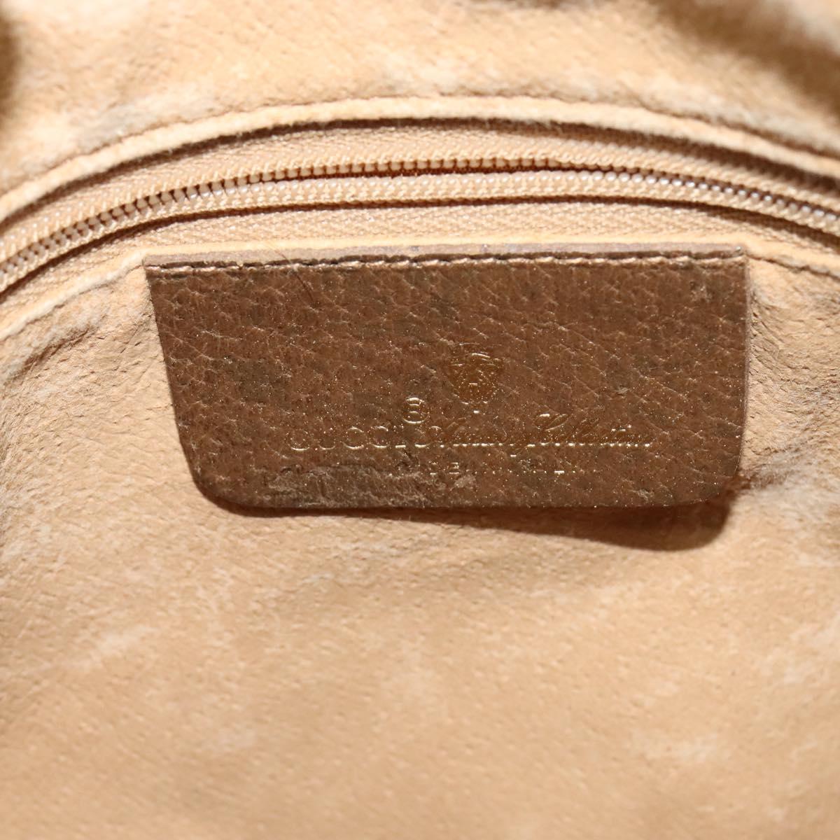 GUCCI GG Supreme Web Sherry Line Bag PVC Beige Gold 89 02 032 Auth BA2611