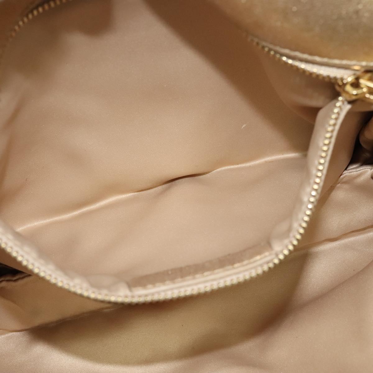 Salvatore Ferragamo Vala Chain Shoulder Bag Leather Gold Auth BA2630