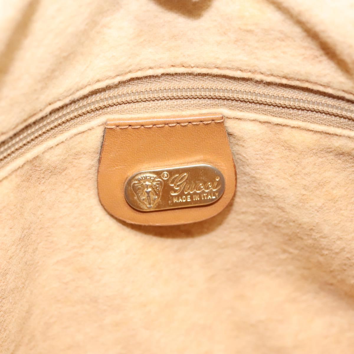 GUCCI Micro GG Supreme Hand Bag PVC Leather Brown Gold 002 101 4422 Auth BA2652