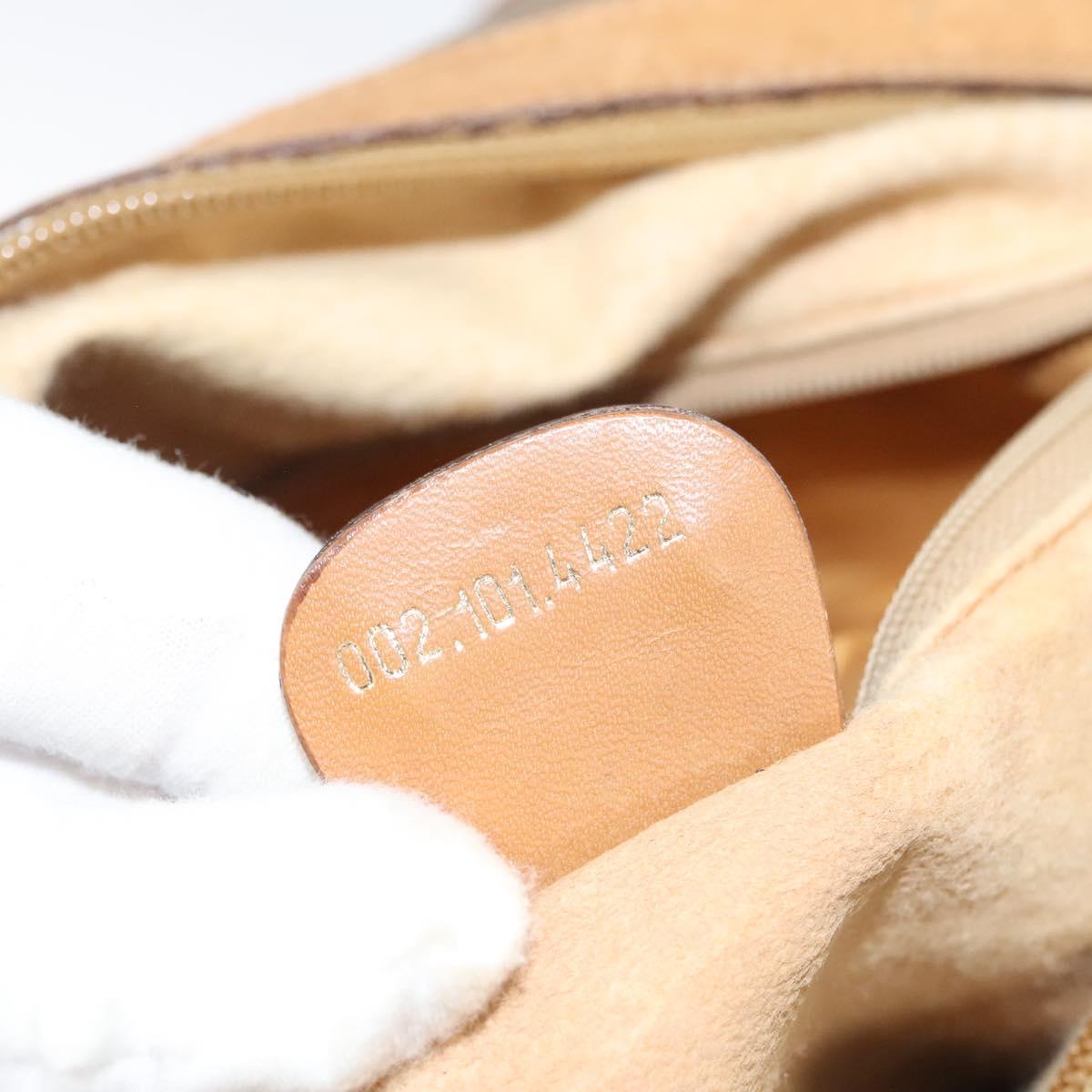 GUCCI Micro GG Supreme Hand Bag PVC Leather Brown Gold 002 101 4422 Auth BA2652