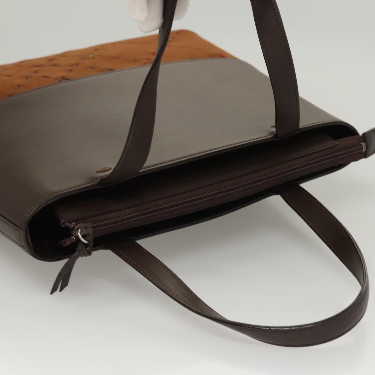 BURBERRY Hand Bag Suede Leather Brown Auth BA2670