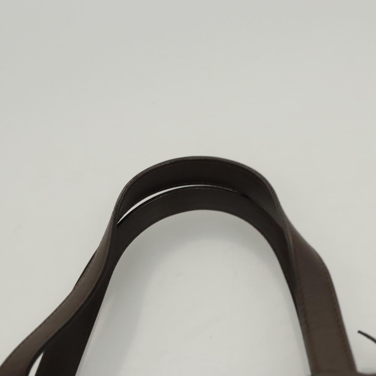 BURBERRY Hand Bag Suede Leather Brown Auth BA2670