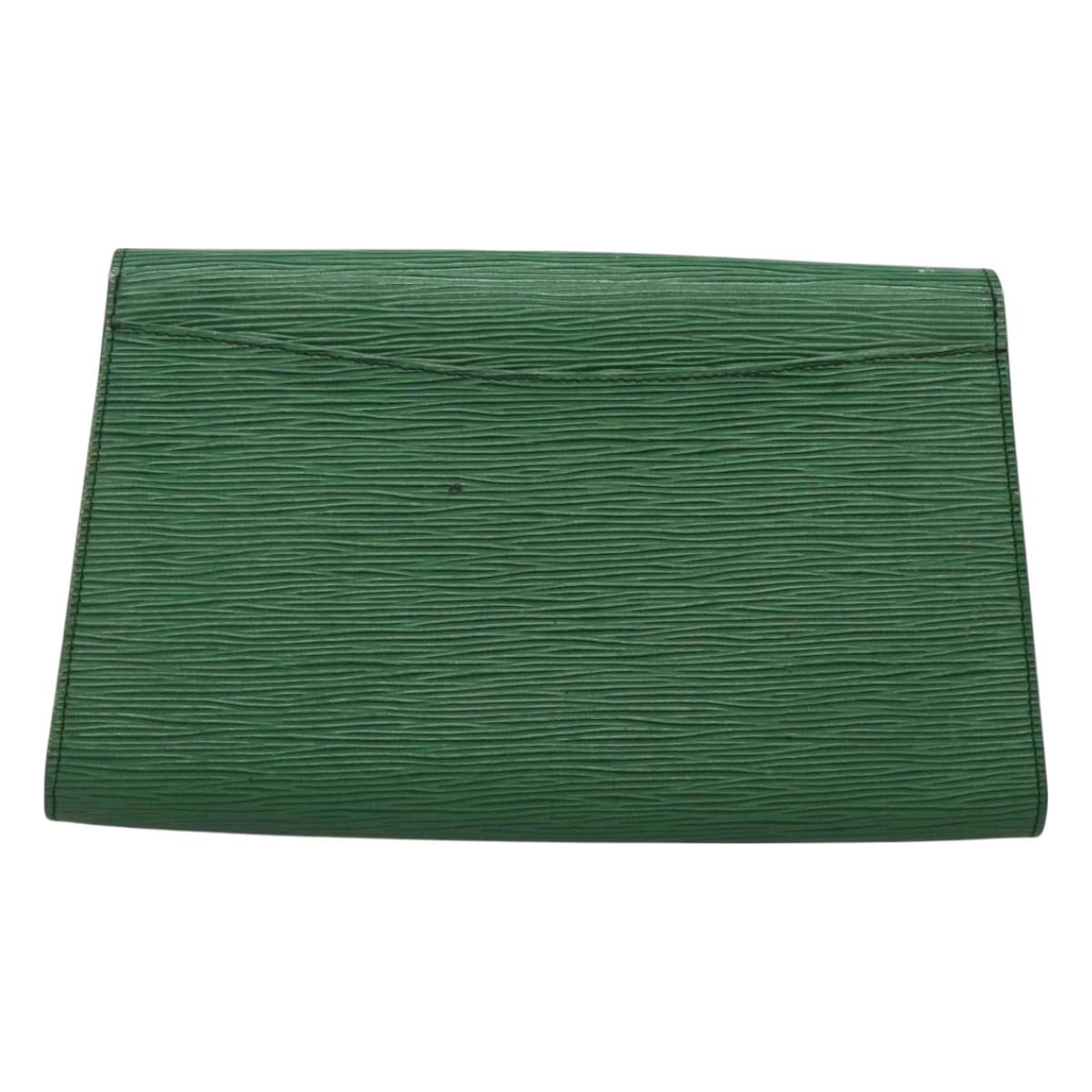 LOUIS VUITTON Epi Art Deco Clutch Bag Green M52634 LV Auth BA2685