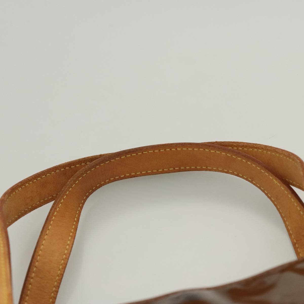 LOUIS VUITTON Monogram Vernis Houston Hand Bag Bronze M91122 LV Auth BA2687