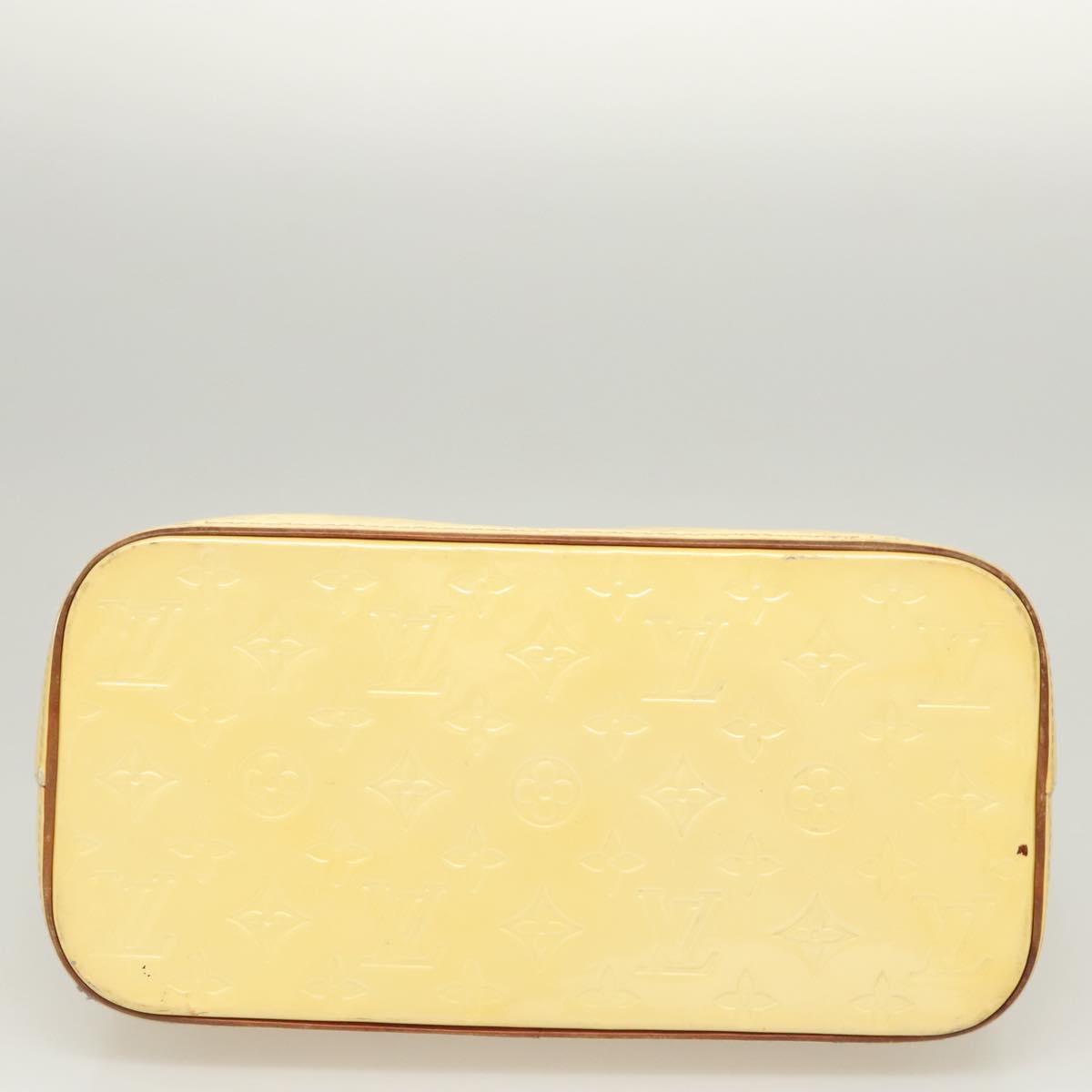 LOUIS VUITTON Monogram Vernis Houston Hand Bag Perle M91342 LV Auth BA2688