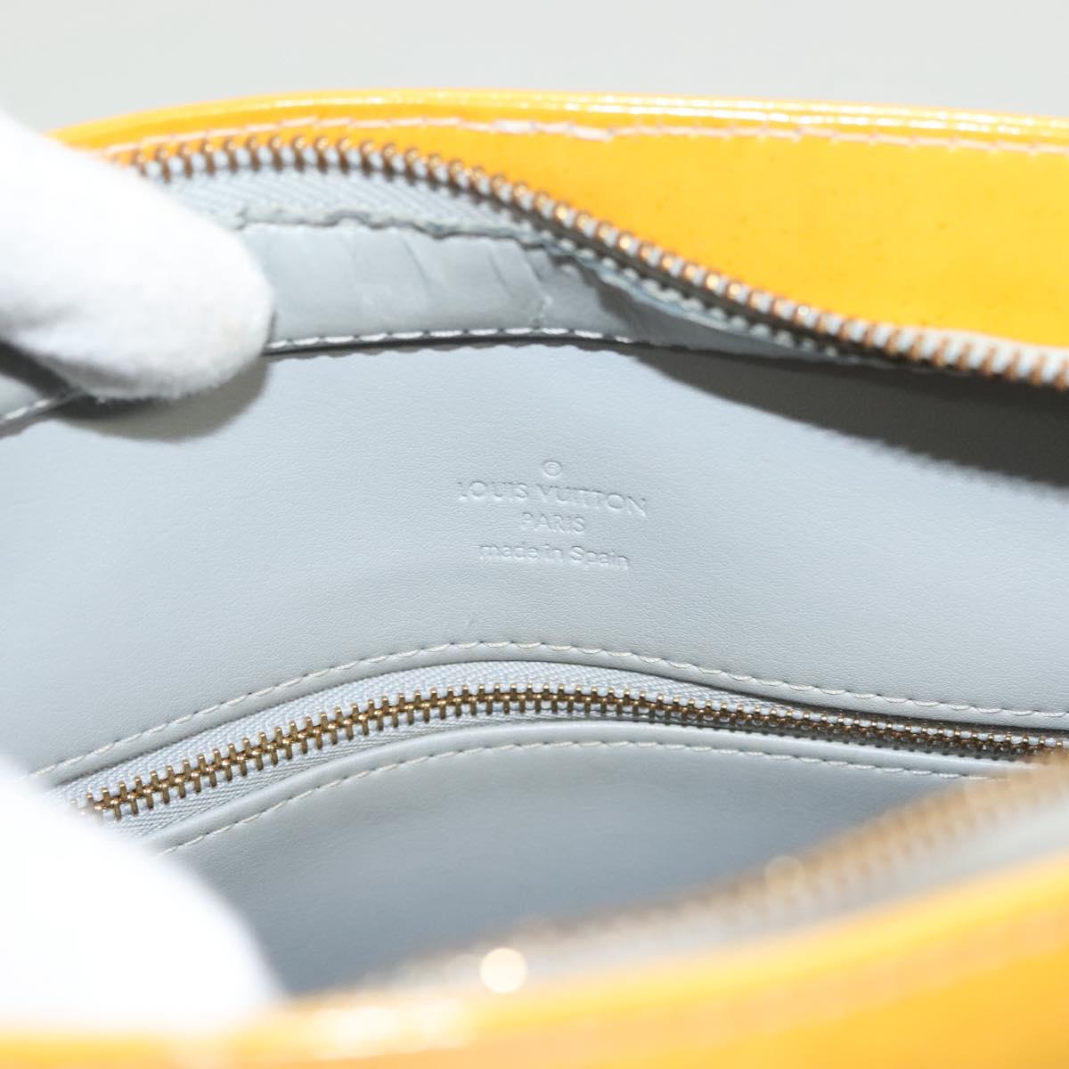 LOUIS VUITTON Monogram Vernis Houston Hand Bag Gris M91053 LV Auth BA2689