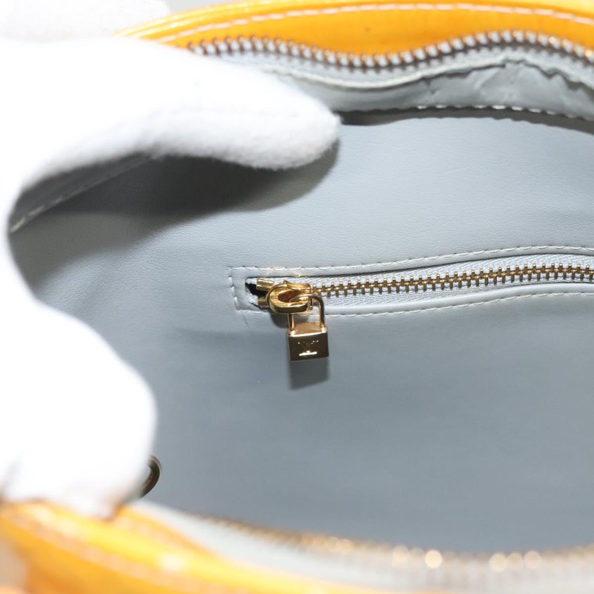 LOUIS VUITTON Monogram Vernis Houston Hand Bag Gris M91053 LV Auth BA2689