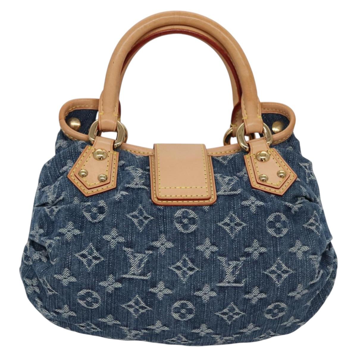 LOUIS VUITTON Monogram denim Preity Hand Bag Blue M95020 LV Auth BA268AV