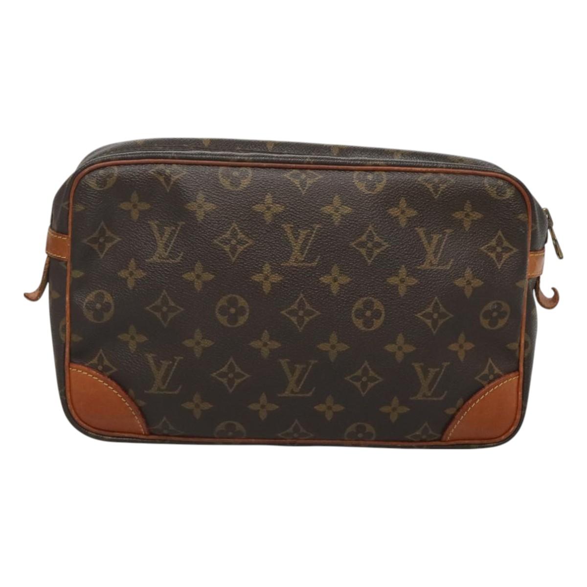 LOUIS VUITTON Monogram Compiegne 28 Clutch Bag M51845 LV Auth BA2693