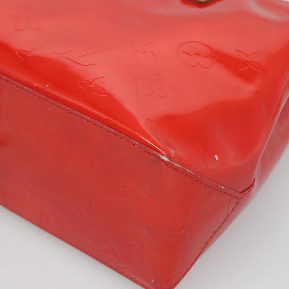 LOUIS VUITTON Monogram Vernis Reade PM Hand Bag Red Rouge M91088 LV Auth BA2716