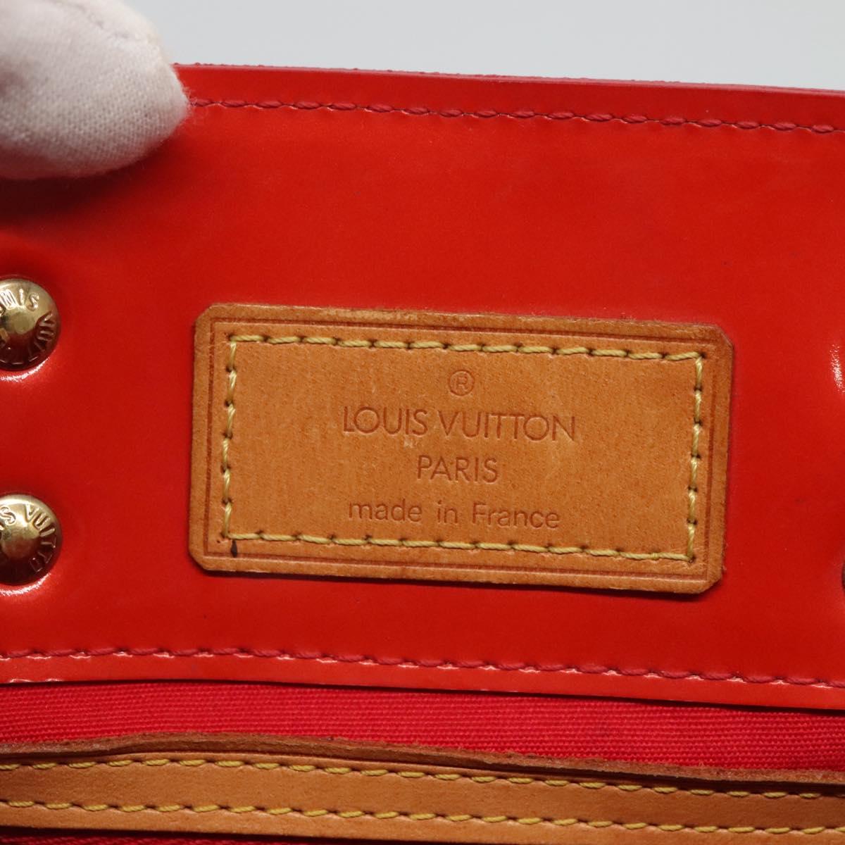 LOUIS VUITTON Monogram Vernis Reade PM Hand Bag Red Rouge M91088 LV Auth BA2716