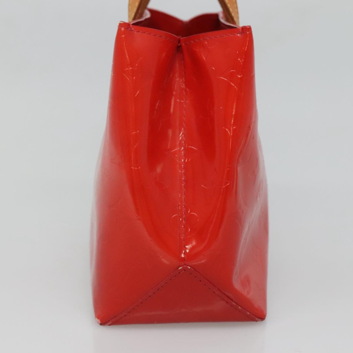 LOUIS VUITTON Monogram Vernis Reade PM Hand Bag Red Rouge M91088 LV Auth BA2716