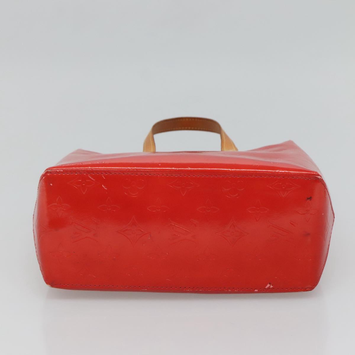 LOUIS VUITTON Monogram Vernis Reade PM Hand Bag Red Rouge M91088 LV Auth BA2716