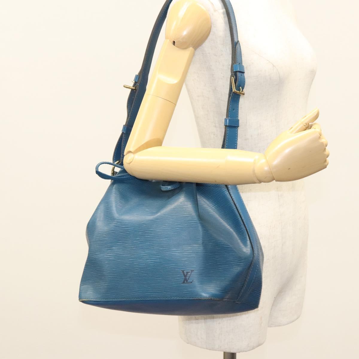 LOUIS VUITTON Epi Petit Noe Shoulder Bag Blue M44105 LV Auth BA2719