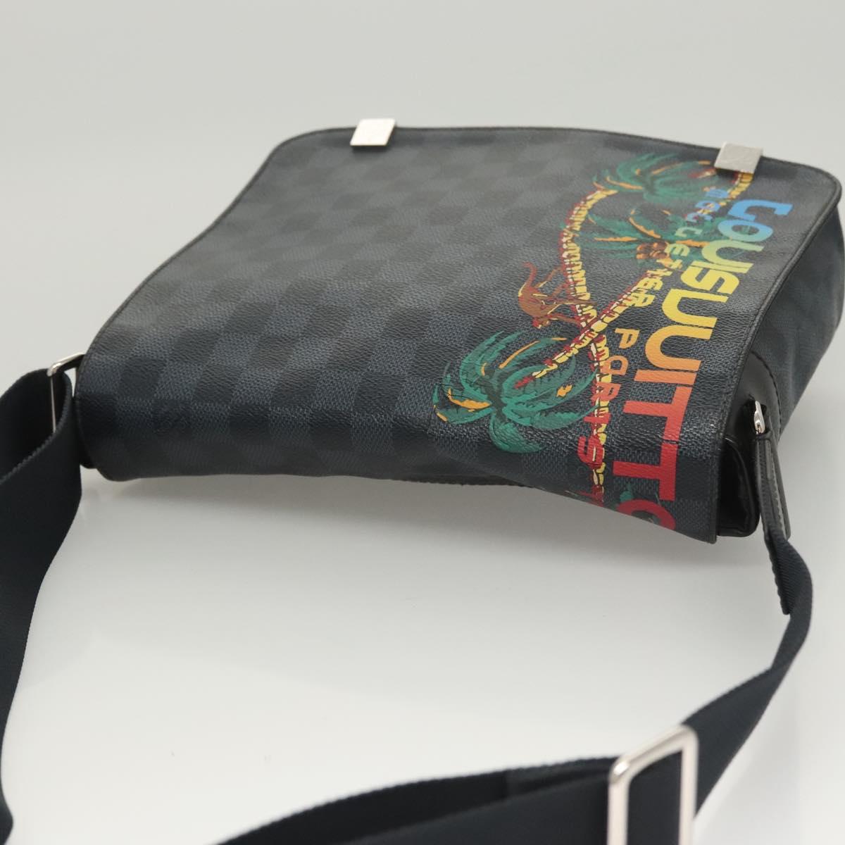 LOUIS VUITTON Damier Cobalt District PM NM Shoulder Bag N50005 LV Auth BA2720