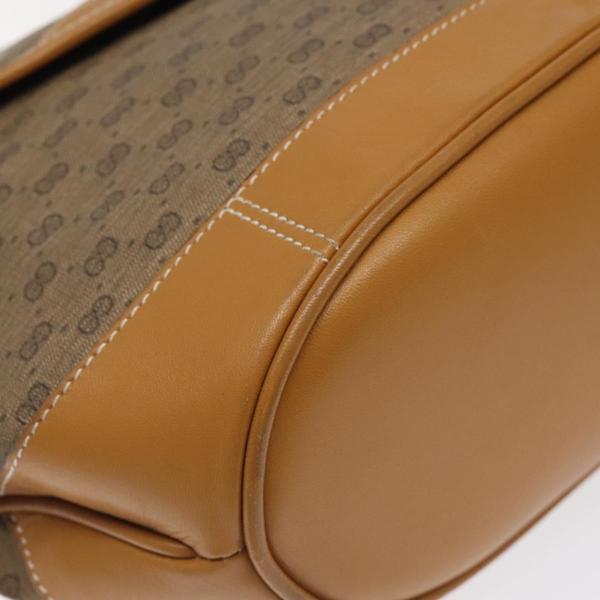 GUCCI Micro GG Supreme Shoulder Bag PVC Beige Gold Auth BA2767