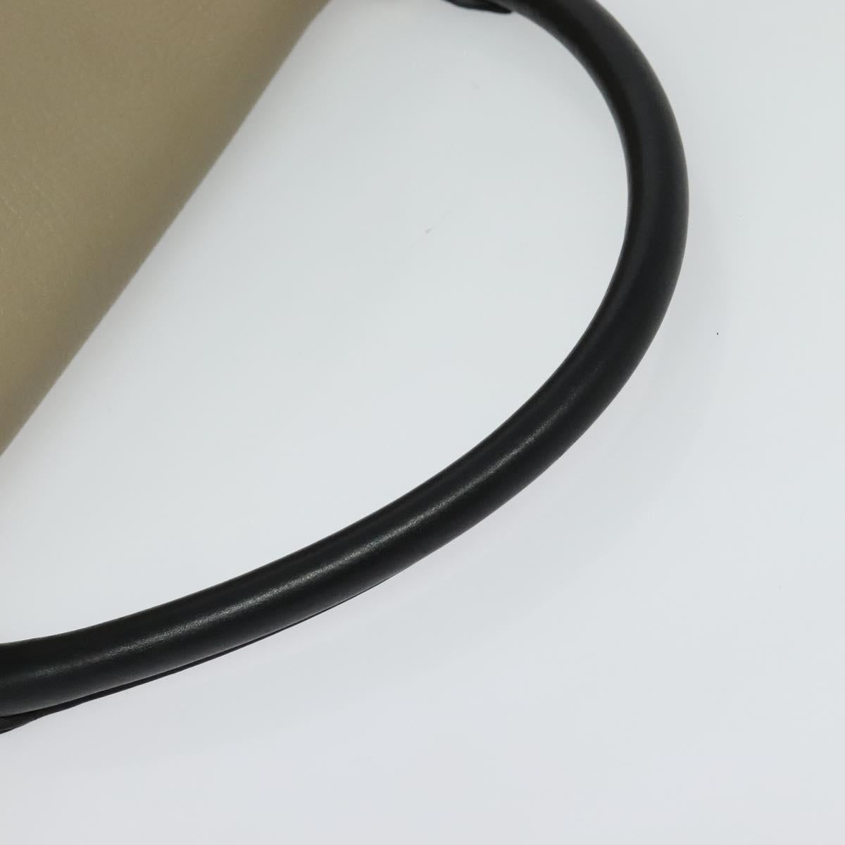 CELINE Trapeze Hand Bag Suede Leather 2way Beige Gold Auth BA2807