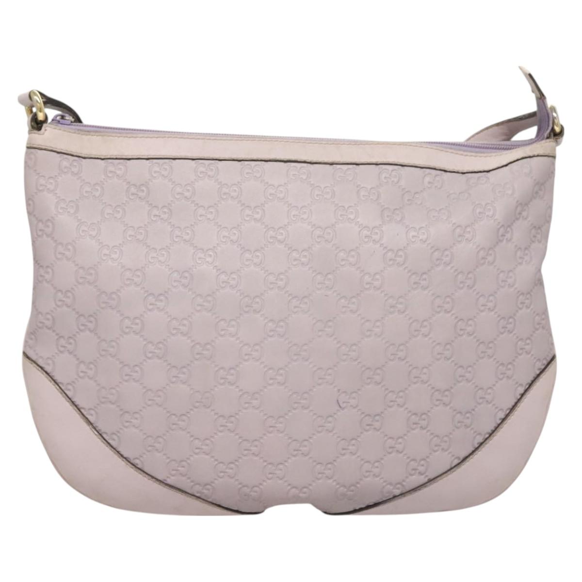 GUCCI GG Canvas Guccissima Bag Leather Outlet Purple Gold 272380 Auth BA2809