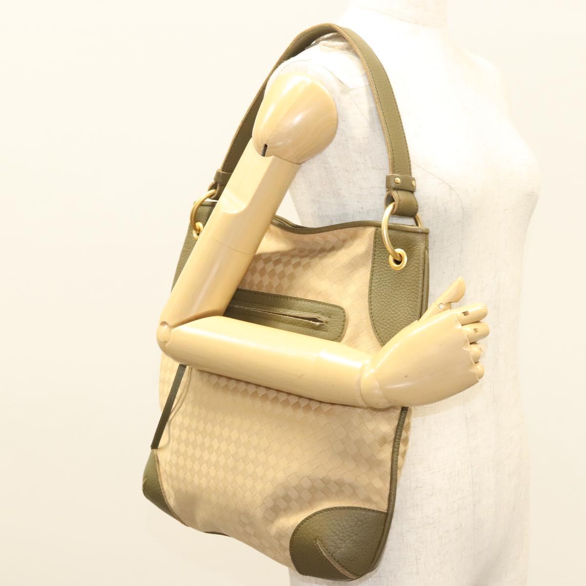 BOTTEGA VENETA Shoulder Bag Canvas Beige Auth BA2883