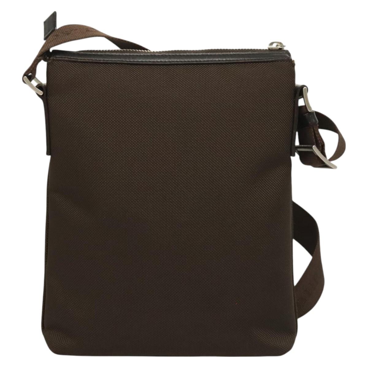 BURBERRY Black label Shoulder Bag Canvas Brown Auth BA2884