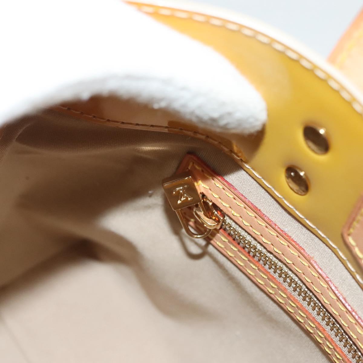 LOUIS VUITTON Monogram Vernis Reade PM Hand Bag Beige M91334 LV Auth BA2895