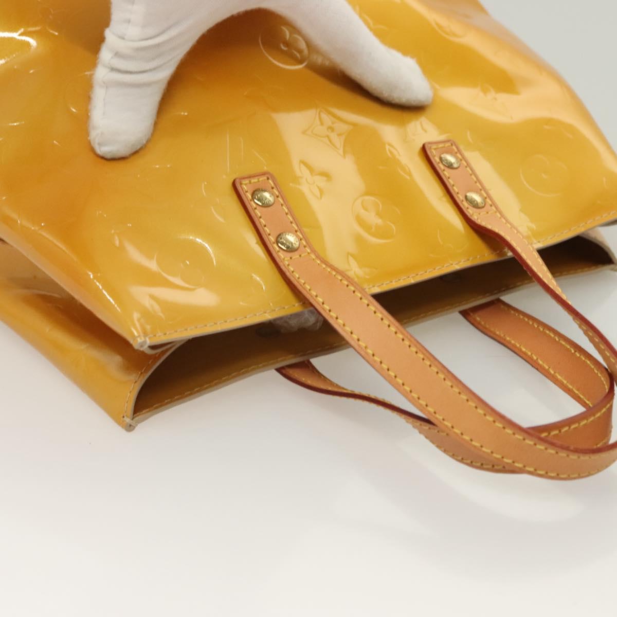LOUIS VUITTON Monogram Vernis Reade PM Hand Bag Beige M91334 LV Auth BA2895