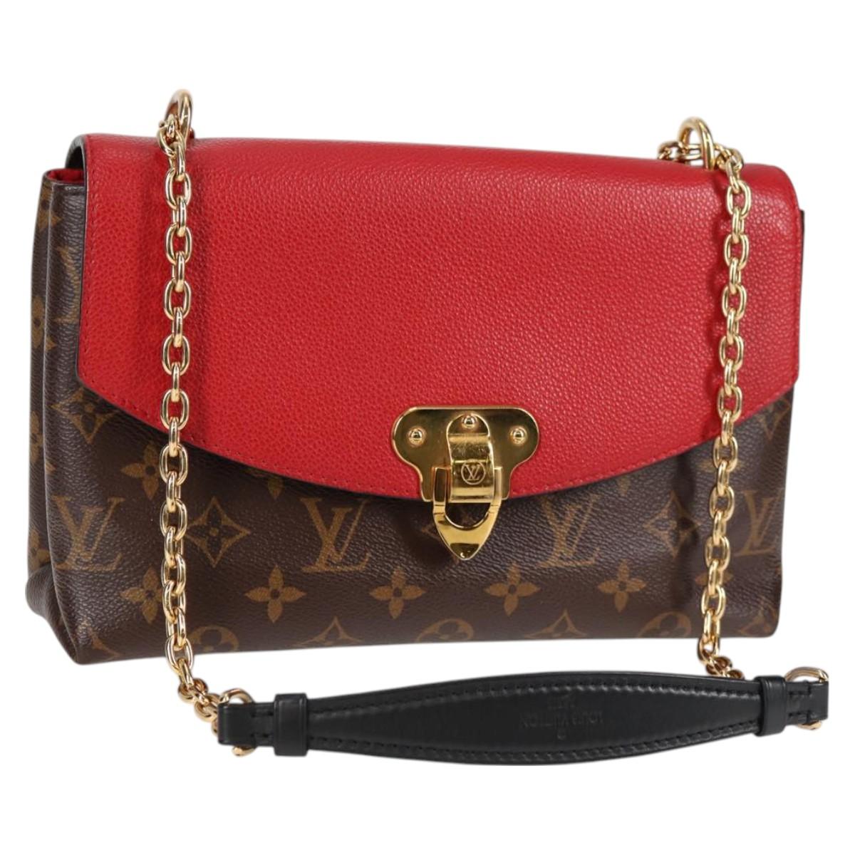 LOUIS VUITTON Monogram Sun Placide Shoulder Bag Red M43713 LV Auth BA2903A